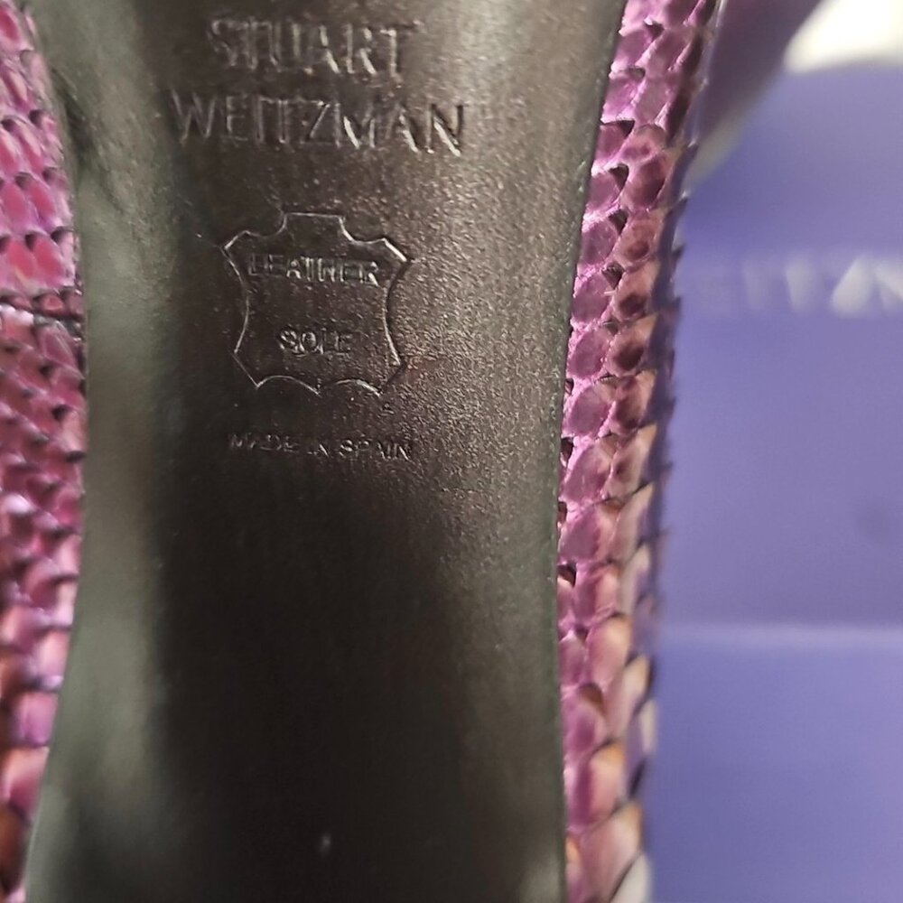 Stuart Weitzman Nouveau Viola Midas Python Heels - image 8